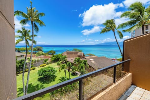 Gaze out over crystal-blue waters and island sunsets from this spacious private lanai in West Maui's premier resort area.