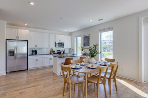 Natural light fills this dining nook, creating a bright and inviting spot.