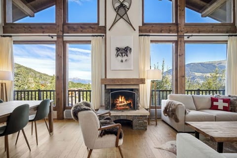 Living room and fire place