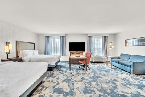 Studio, 2 Queen Beds, Non Smoking, Refrigerator & Microwave (Wet Bar) | Minibar, desk, iron/ironing board, free cribs/infant beds