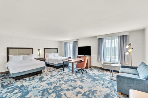 Studio, 2 Queen Beds, Non Smoking, Refrigerator & Microwave (Wet Bar) | Minibar, desk, iron/ironing board, free cribs/infant beds