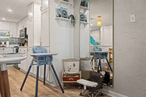 Infant friendly dining made easy w/highchair, toddler cutlery, plates, and bowls