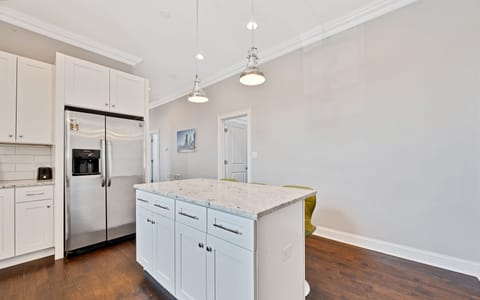 Indoors, Kitchen, Floor, Appliance, Refrigerator