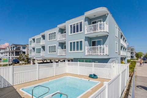 The property's pool area

