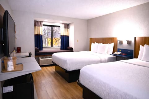 Standard Room, 2 Queen Beds | Premium bedding, desk, free cribs/infant beds, rollaway beds