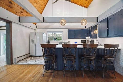 Kitchen island with seating for 4 plus 2 bar stools