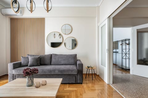 Deluxe Apartment, Balcony, City View | Living area | 50-inch Smart TV with digital channels, Netflix, streaming services