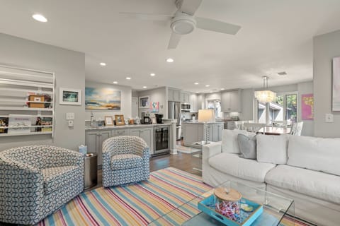 Completely open living space which makes for great gatherings!