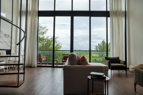 Family Apartment, Balcony, Garden View | Living room | 50-inch Smart TV with cable channels, Netflix, streaming services