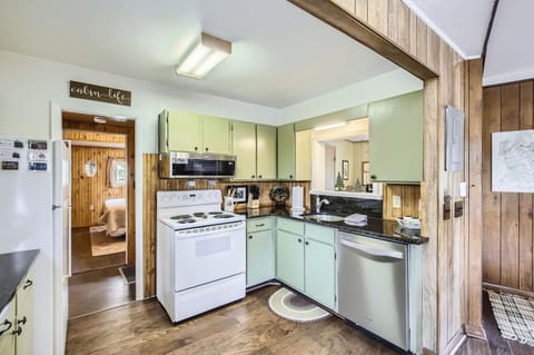 One Particlular Cabin Kitchen Sink Oven Dishwasher