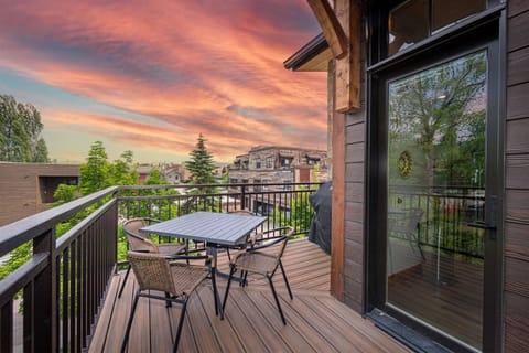 Take in the views of downtown Whitefish from your private patio | Exterior