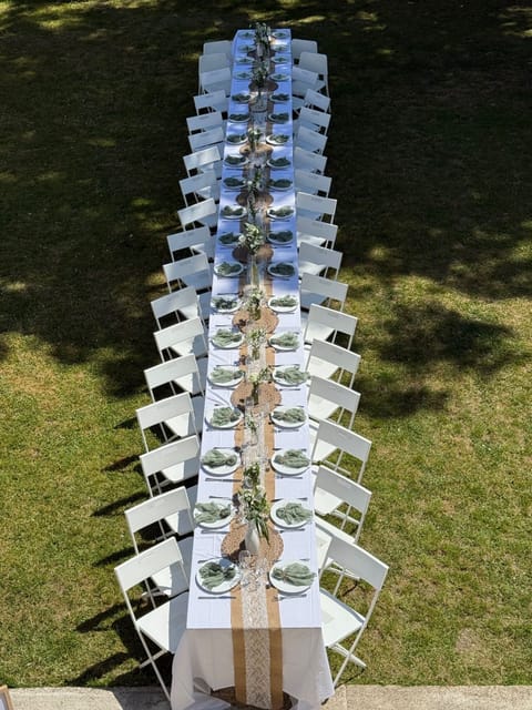 Outdoor banquet area