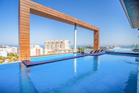 Enjoy one of the best rooftop pools in the Romantic Zone