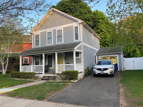Front entrance with porch and 2 car driveway