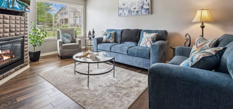 Living Room with Smart TV and Fireplace | Plenty of comfortable seating