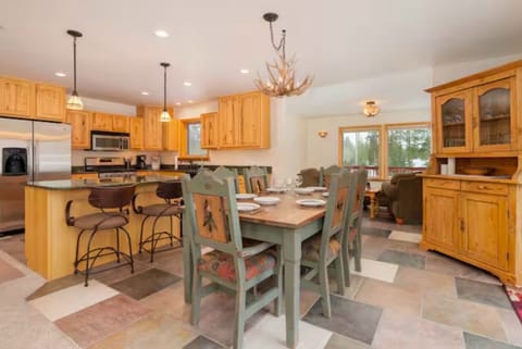 Dining area and kitchen