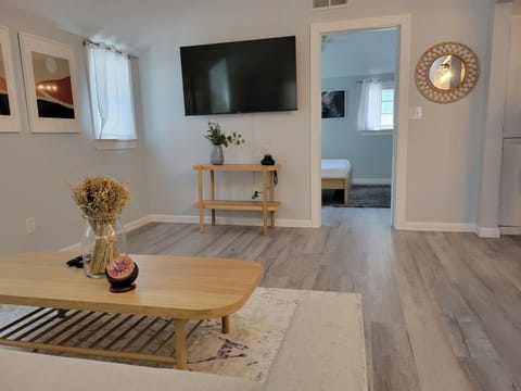 Modern, minimalist space with an open concept and lots of windows and light.