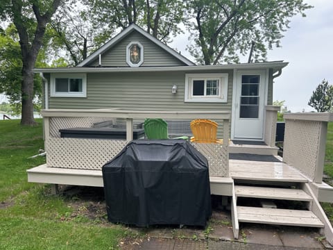 Large deck with comfortable seating