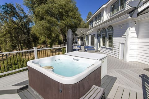 Hot tub on the large deck