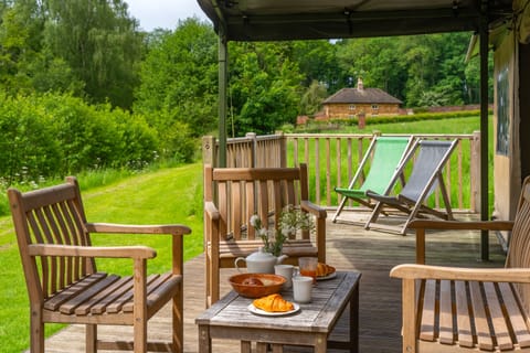 Each tent has a private decking area