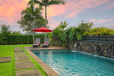 Relaxing outdoor lounge near the pool
