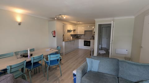 Full kitchen and dining area