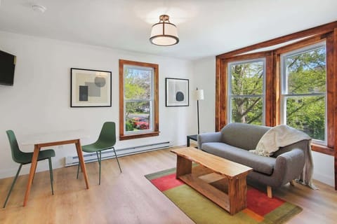 Living room with abundant sunlight