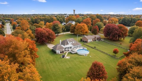 Ariel view of the house