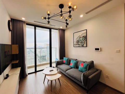 Deluxe Apartment, 2 Bedrooms, Air conditioning, City View | Living area | Flat-screen TV