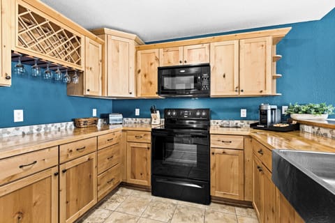 Fully equipped kitchen with modern appliances