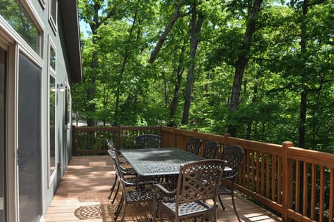Our huge back deck with more seating to enjoy the beautiful weather