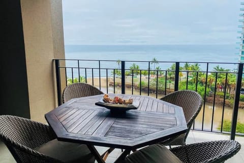 Outdoor dining table on your private balcony