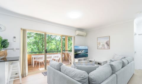 Comfortable sofa and TV