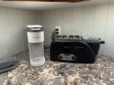 Coffee and toaster - Fully stocked kitchen with appliances, utensils and serveware.