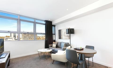 Bright living area with comfortable seating