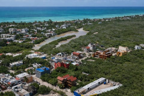 Nearby: aerial view of Holbox town