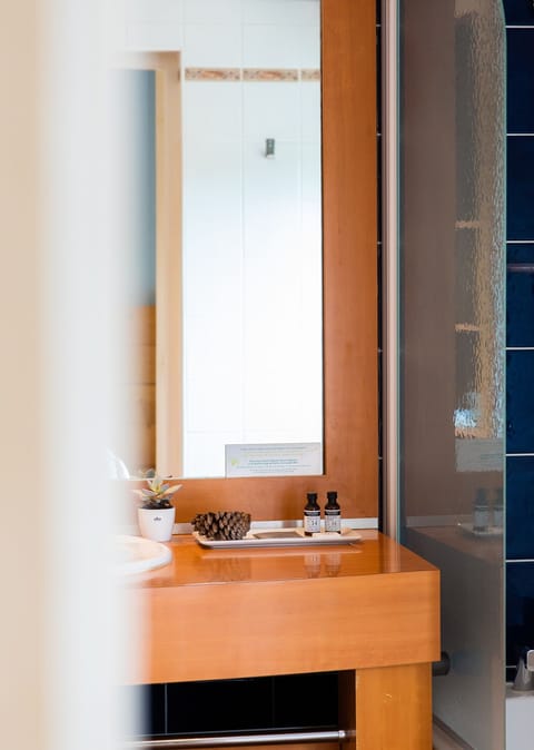 Free toiletries, hair dryer, towels