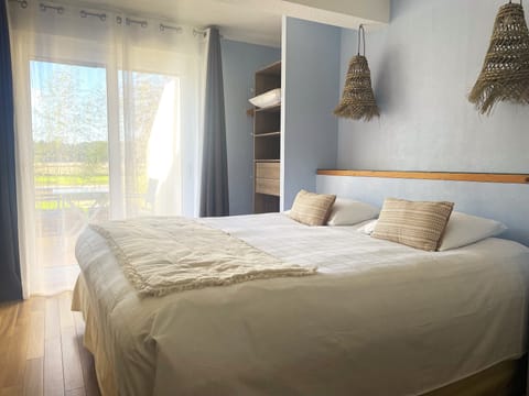 Double Room, Terrace, Lagoon View | Egyptian cotton sheets, premium bedding, down comforters