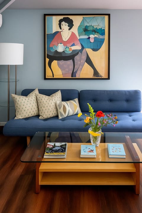  Futon made by Room & Board. Convert to a queen bed.