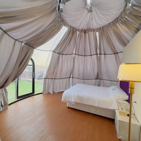 Deluxe Tent, Desert View | Individually decorated, desk, laptop workspace, free WiFi