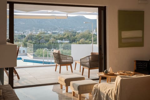Villa, Sea View | Living room | 50-inch Smart TV with satellite channels, Netflix, streaming services