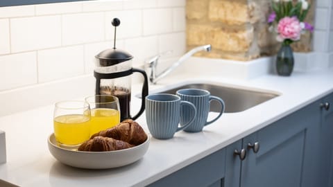 Enjoy coffee and breakfast pastries after a long lie-in