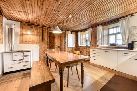 Kitchen at Chalet Zimbablick in Bartholomäberg in Montafon.