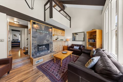 Living room with fireplace