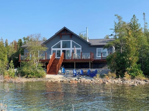 Cottage from the shoals on Lake Huron