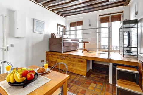 The open-plan living, kitchen and dining area