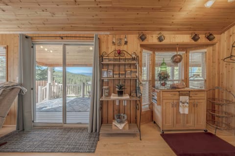 Cozy living area with Smart TV and murphy bed
