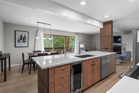 Overview of the kitchen and dining area
