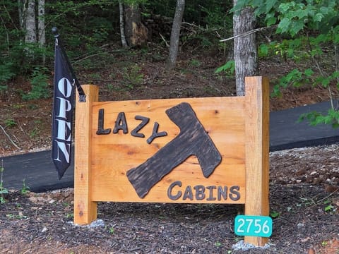 Sign with paved driveway