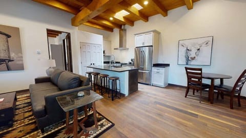 Open concept living area and large kitchen